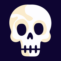 Skull illustration with dark background — spooky Halloween vector design perfect for Dia de los Muertos art, horror-themed decorations, party invitations, gothic prints, creepy clipart, tattoo concept