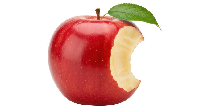 Isolated Bitten Red Apple