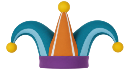 Isolated Colorful Jester Hat