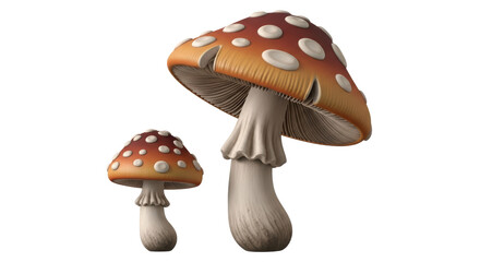 Isolated Two Toadstools