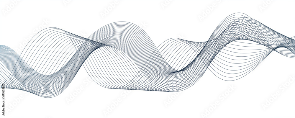 Poster abstract wave design with a series of flowing, overlapping sinusoidal curves in a gradient.abstract 