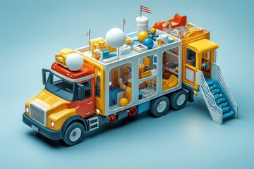 Creative Play Structure Concept with Truck Transformation