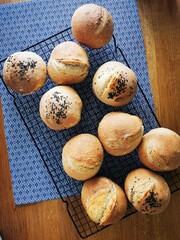 Polish Buns with Caraway and Poppy Seeds
