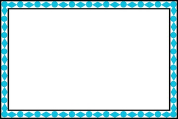 Unique Blue and Black Frame, Photo Frame, Border Frame with White Background, Amaizing Frame