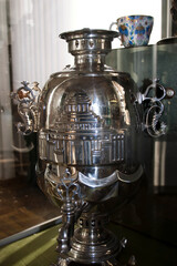Samovar in the museum of Russian history in Tula, Russia