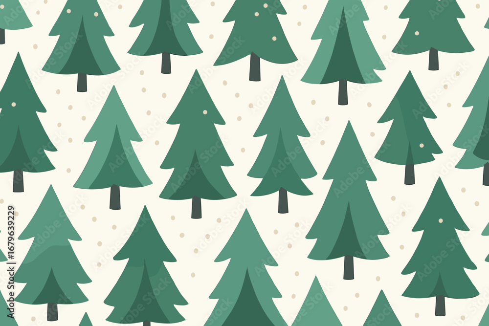 Poster Pine tree patterns create a calming atmosphere for home decor design in a minimalist style