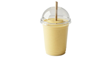 Isolated Yellow Smoothie in Cup