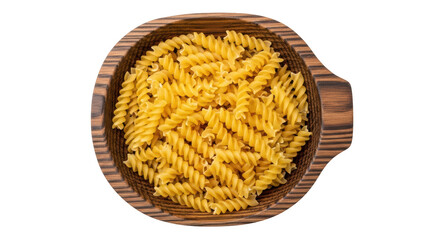 Isolated Bowl of Fusilli Pasta