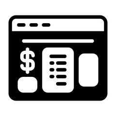 Pricing tables Semi Solid Vector Icon