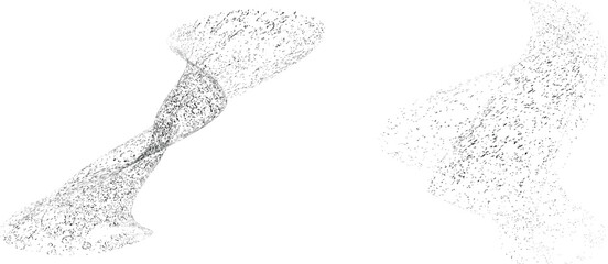 Sprayed black line .Graffiti art design . Noise dispersion logo . Spray effect .Grunge, grainy, gritty texture . Distressed element .vector 