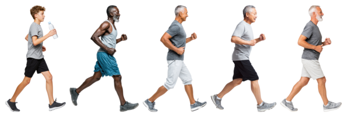 Generations jogging together happily