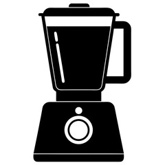 Blender Black Silhouette Vector Illustration on White Background