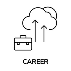 Career Icon Vector Job, Work, Success, Professional, Growth with editable stroke.