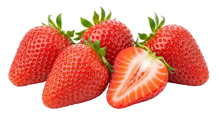 Isolated Strawberries