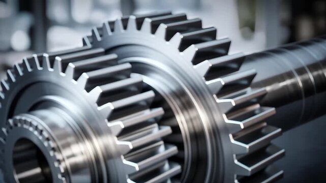 Hyperrealistische Industrie&auml;sthetik &ndash; Zahnr&auml;der in Bewegung