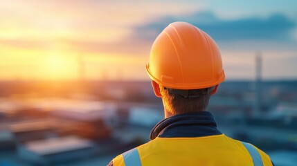 Control Drone operator surveying an industrial site using high resolution aerial imaging.