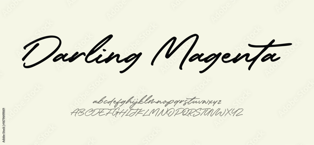 Aufkleber elegant professional signature script. elegant script handwritten font for wedding invitations, busi