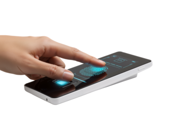 Biometric Security Fingerprint Scan for Secure Mobile Device Access