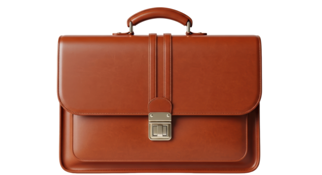 Isolated Brown Leather Bag