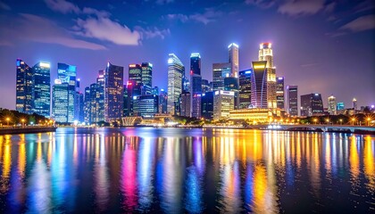 Obraz premium City Skyline at Night