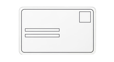 Isolated Blank Postcard