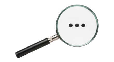 Isolated Magnifying Glass with Dots