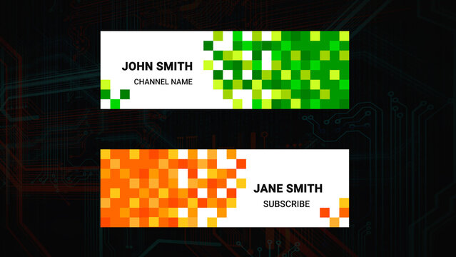 Stylish Lower Third With Pixel Squares Overlay 01