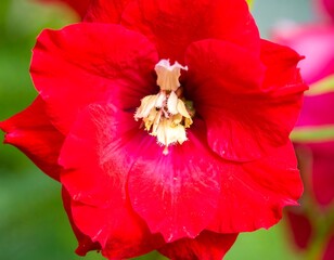 Close-up of a vibrant red flower