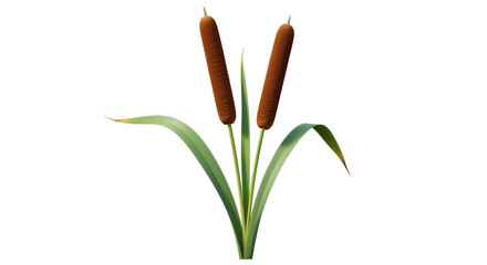 Isolated Cattails Plant