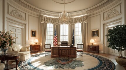 Formal Oval Office interior