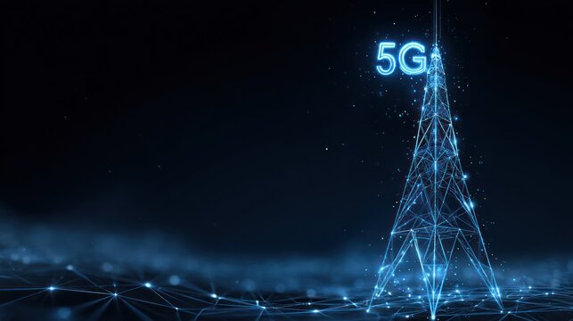 Futuristic 5G tower