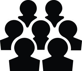 People flat icons set. Team of workers. User profile symbol. Group of people. Group of users collection. Persons symbol. Men women. Crowd of humans. Vector illustration !