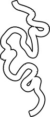 Expressive irregular line with a sense of motion, featuring energetic undulating strokes in a freeform style.