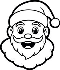 santa smiling vector illustration