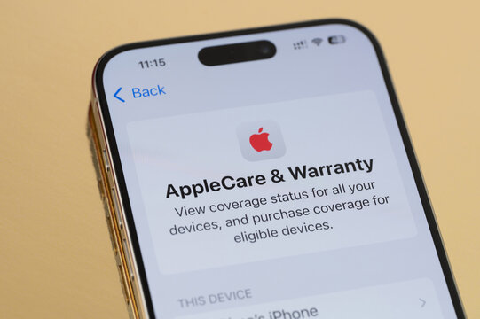 Apple care and warranty menu