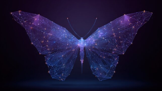 Geometric butterfly graphic - Powered by Adobe