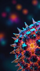 Scientific Visualization of Spiked Virus Capsid Structure with Glowing Crystalline Geometry