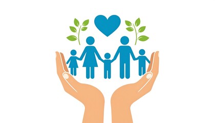 Family protected by hands (1)