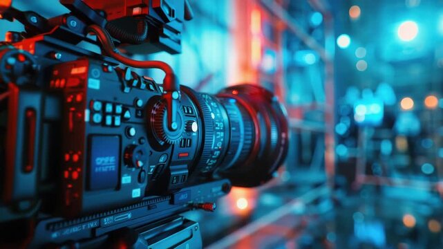 A close-up shot of a camera mounted on a sturdy tripod, ready to capture life's moments