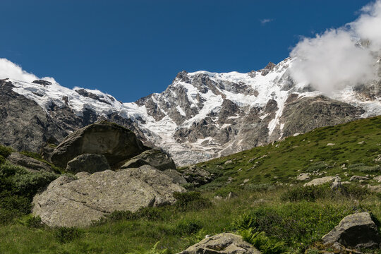 Lago delle Locce e Monte Rosa da Macugnaga