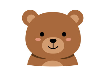Fototapeta premium Adorable Brown Bear Illustration for Childrens Content.
