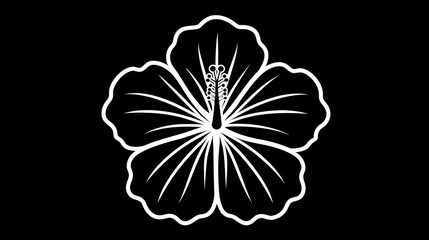 Hibiscus flower graphic illustration