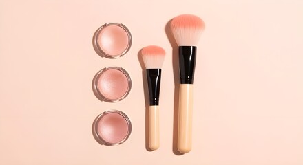Gentle Makeup Brushes and Shimmering Powders for a Radiant Glow
