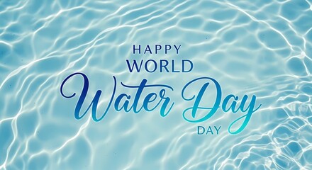 Celebrating world water day with a captivating rippled water background for environmental awareness and conservation