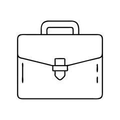 Illustration of a classic briefcase, , representing business, work, and professional documents in a simple design