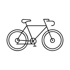 Vector art of line drawing of a bicycle, a common mode of transport and a popular form of exercise