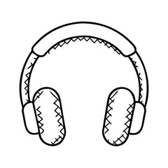 Vector art of headphones are a modern audio device for listening to music, podcasts, and audiobooks with style and convenience