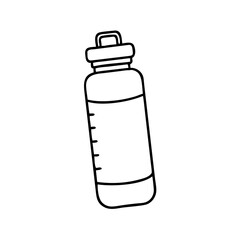 Vector art of water bottle illustration for fitness and health, a simple outline icon for sport and hydration needs