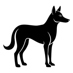 Minimal Dingo Vector Illustration – Black Silhouette