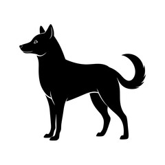 Minimal Dingo Vector Illustration – Black Silhouette